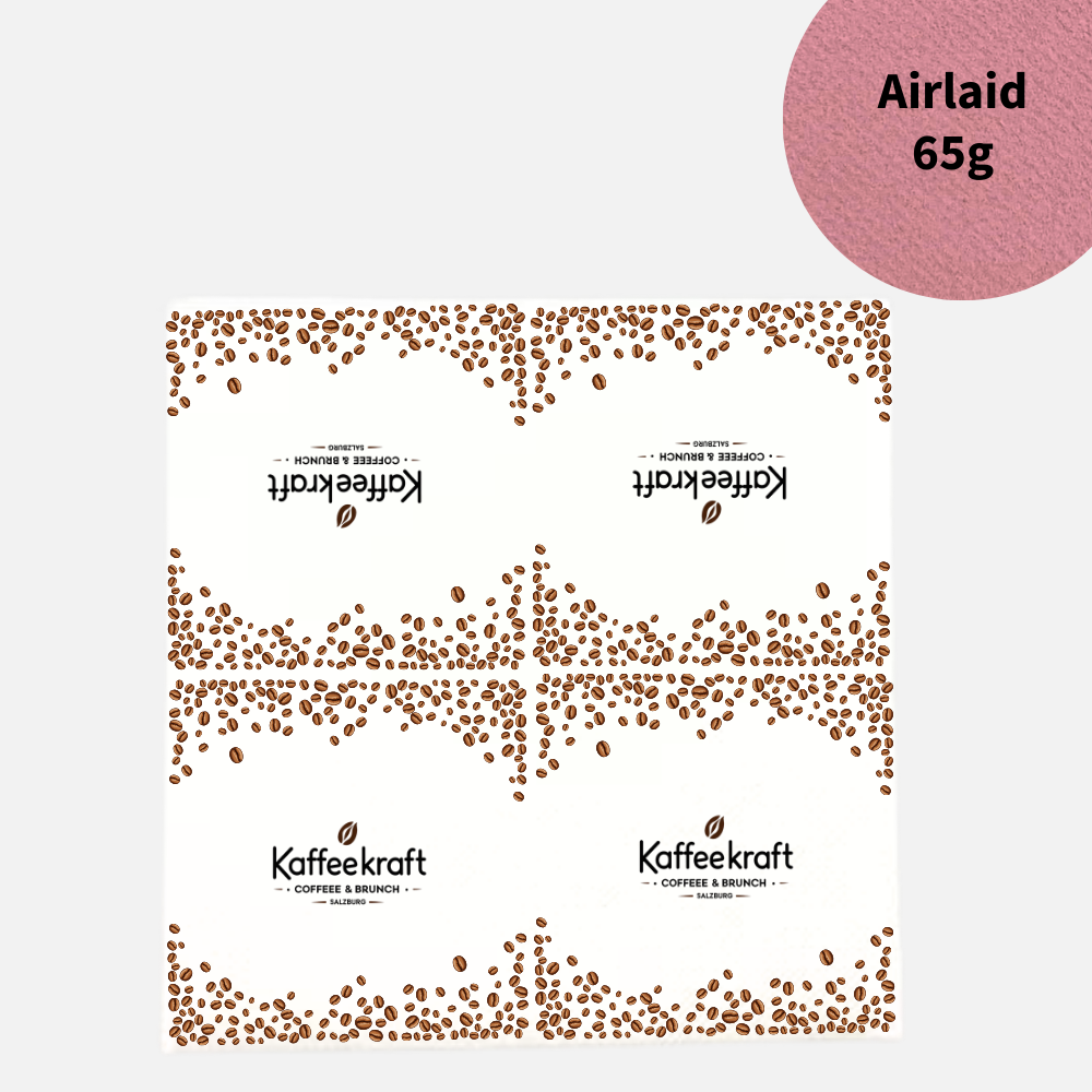 Serviette Airlaid Premium 1/4 Falz, vollflächiger Druck